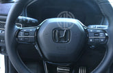 Honda Civic Steering Logo Monogram in Glossy Black Luxury Car Accessory